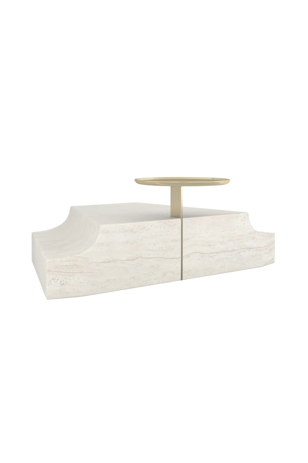 Travertine Wedge Base