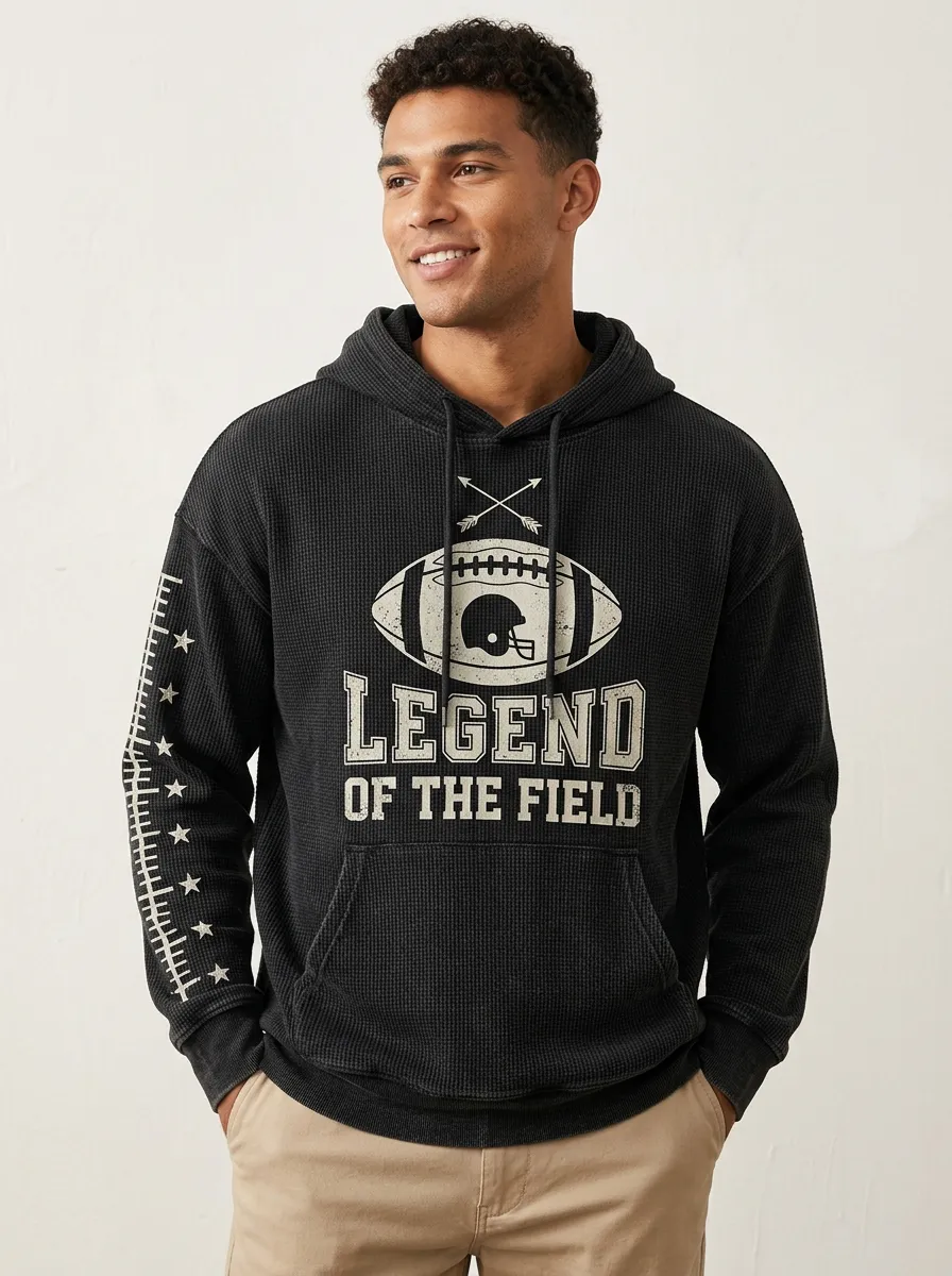 Men's Football Legend of the Field Helmet Arrow Printed Hoodie