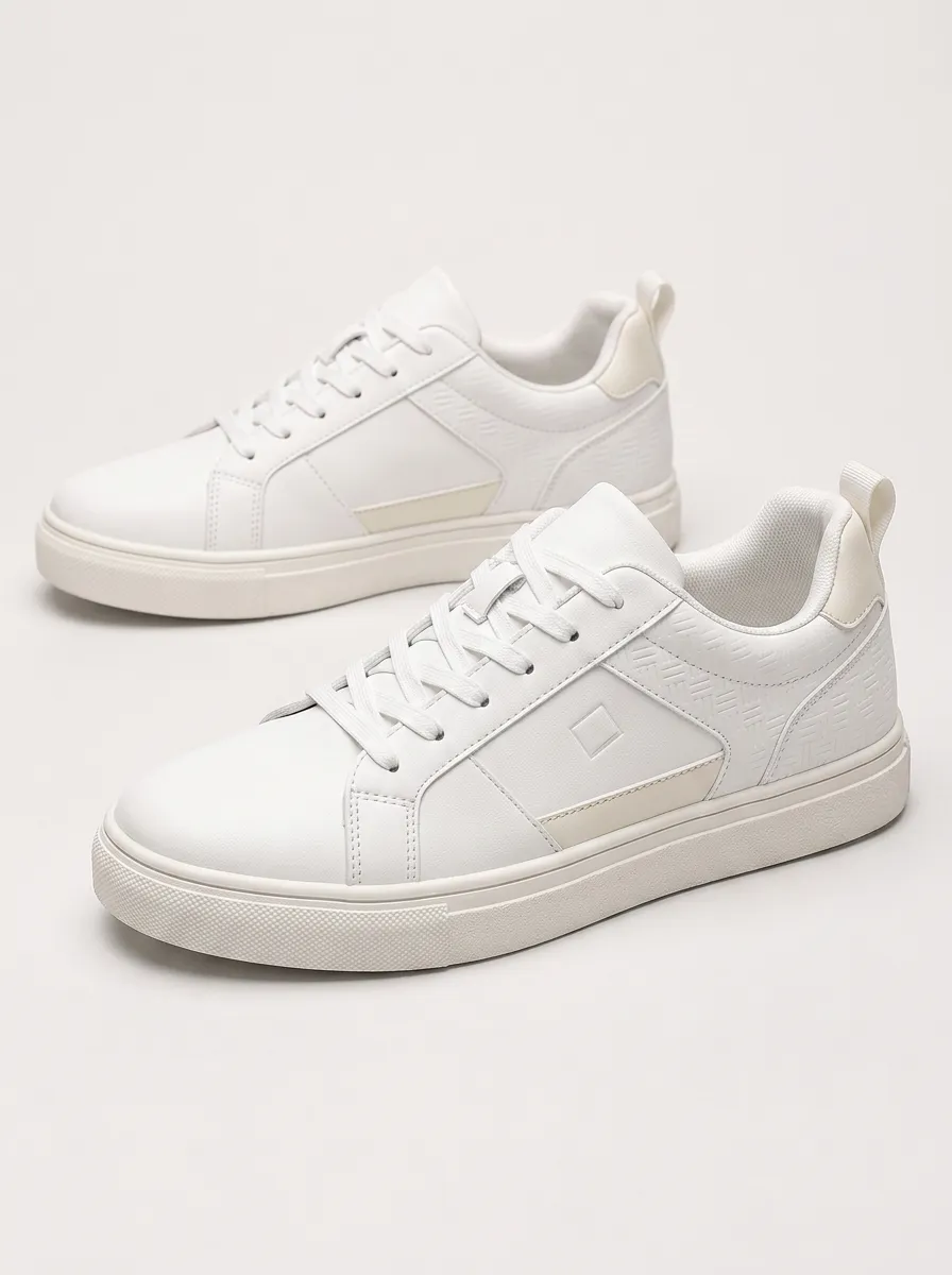 Men's Urban Minimalist Textured Pattern Printed Sneakers