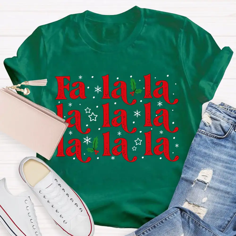 Musical Notes And Snowflakes Christmas Music T-Shirt