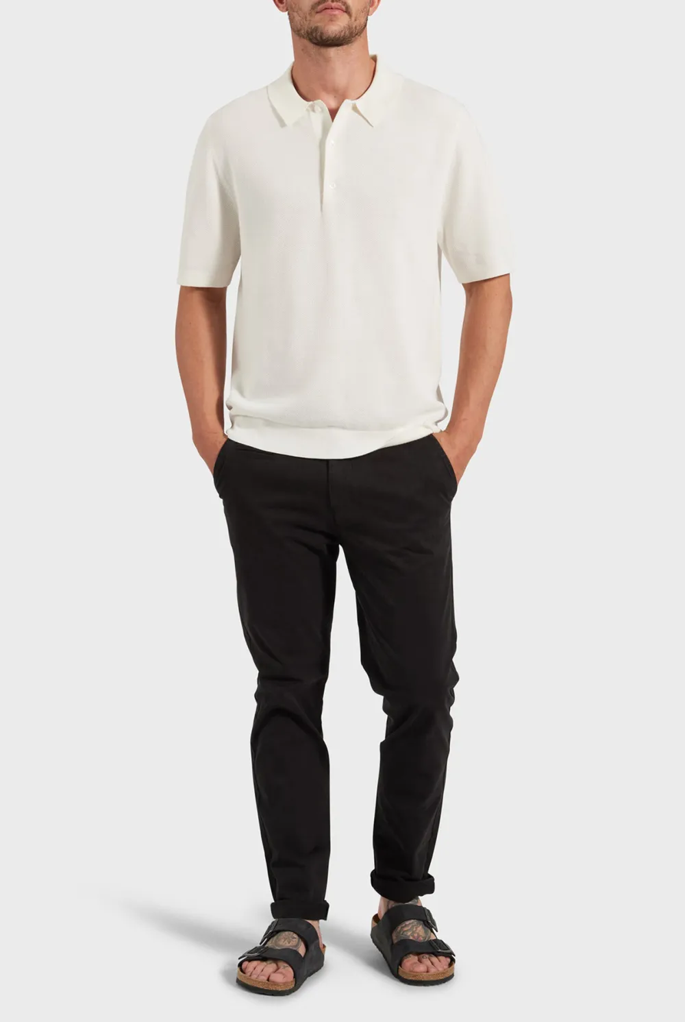 Slim Tapered Stretch Cotton Casual Jogger Pants