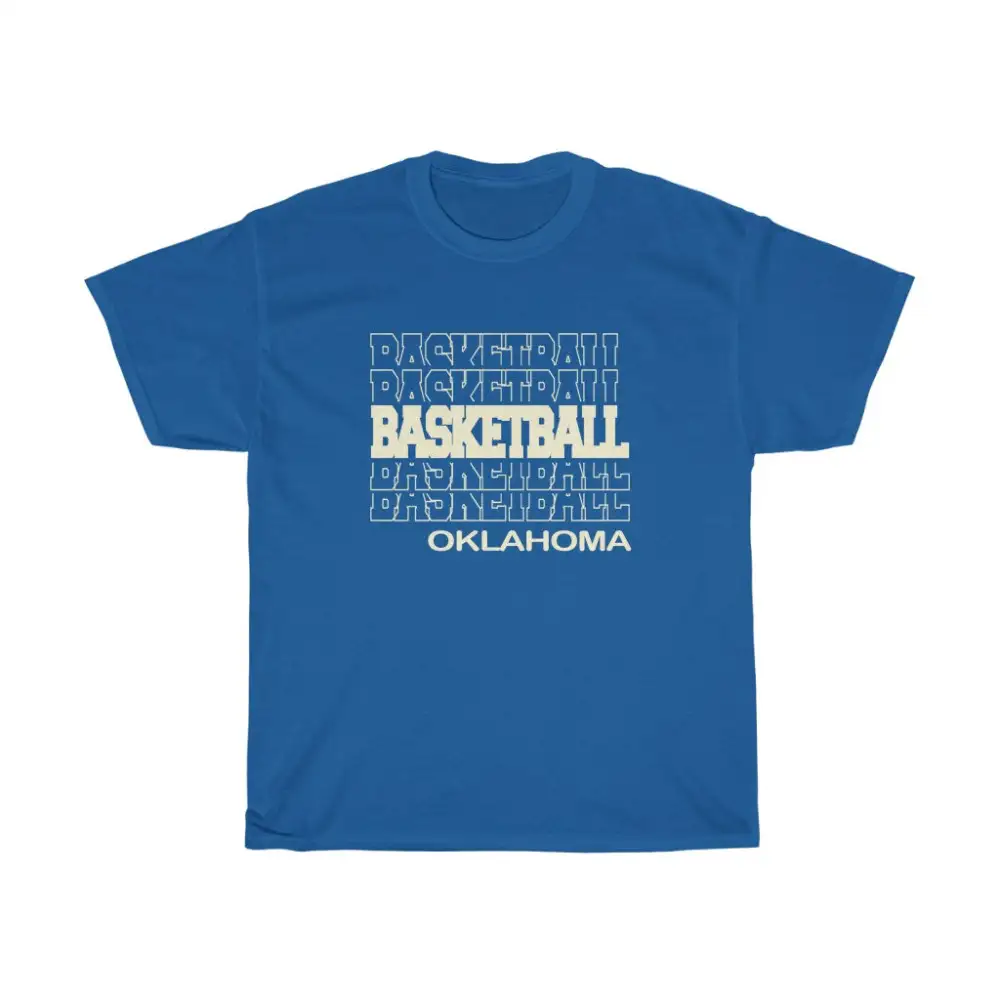 Basketball Oklahoma in Modern Stacked Lettering