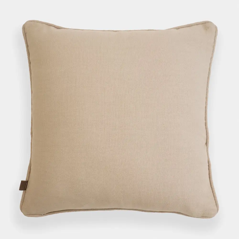 Beige Textured Embroidery Cushion Cover