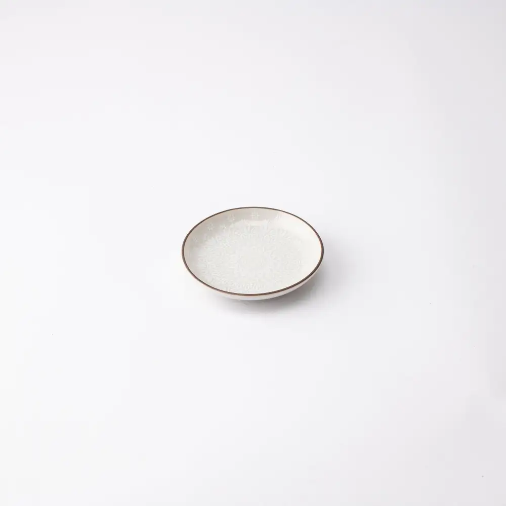 Refined Geometric Porcelain Sauce Plate