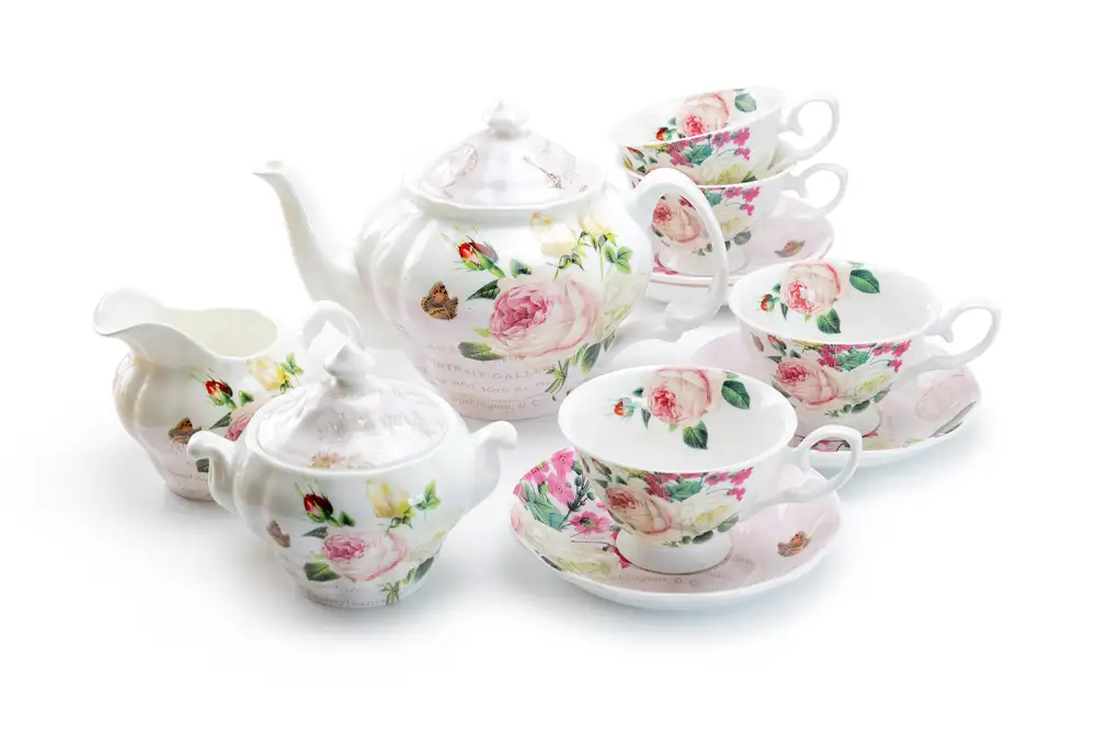 Rose Garden Bone China Tea Set