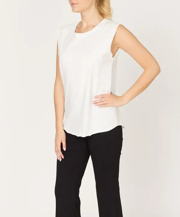 Crew Neck Sleeveless Tank Top