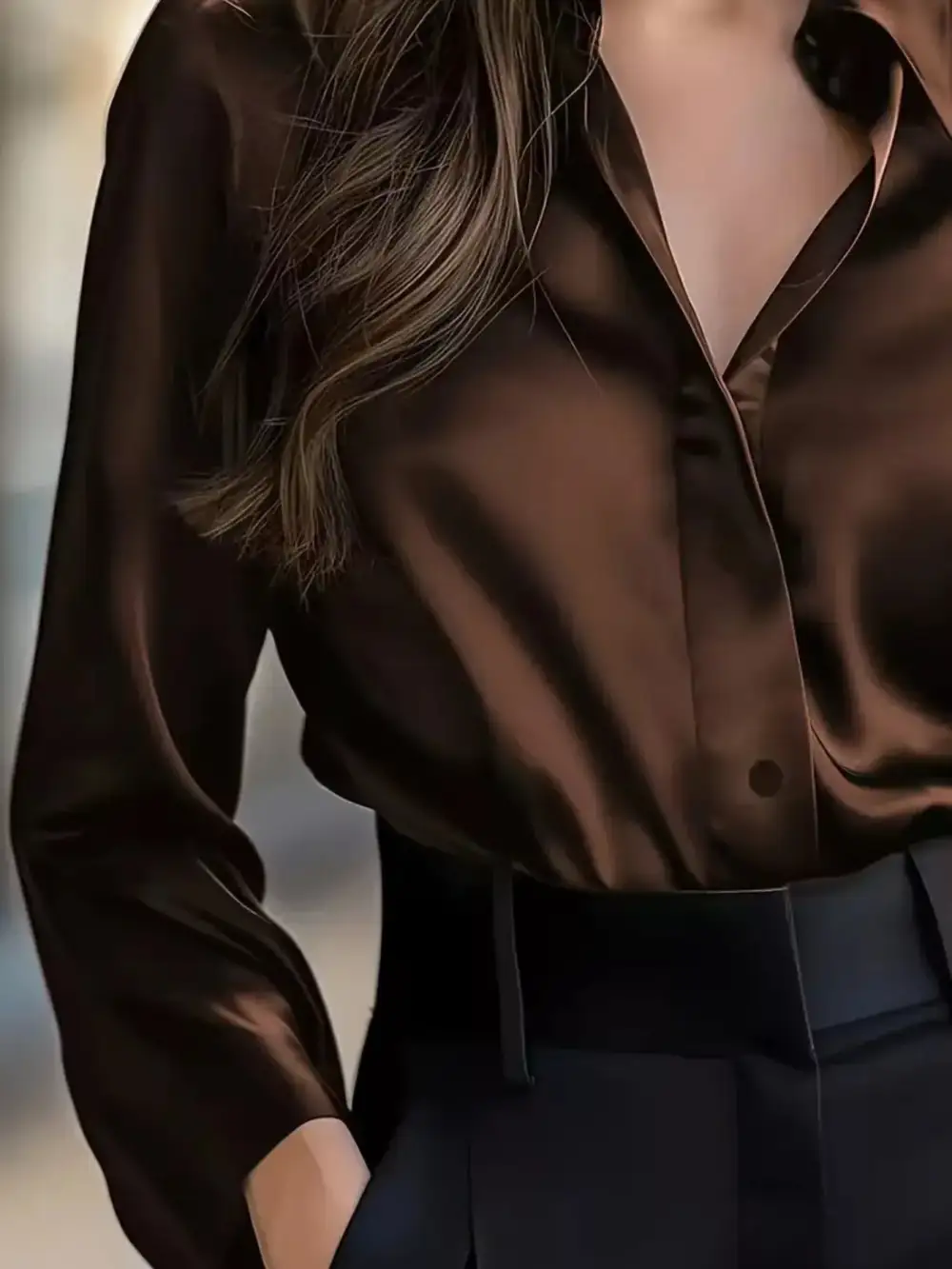 Button Down Collared Long Sleeve Shirt