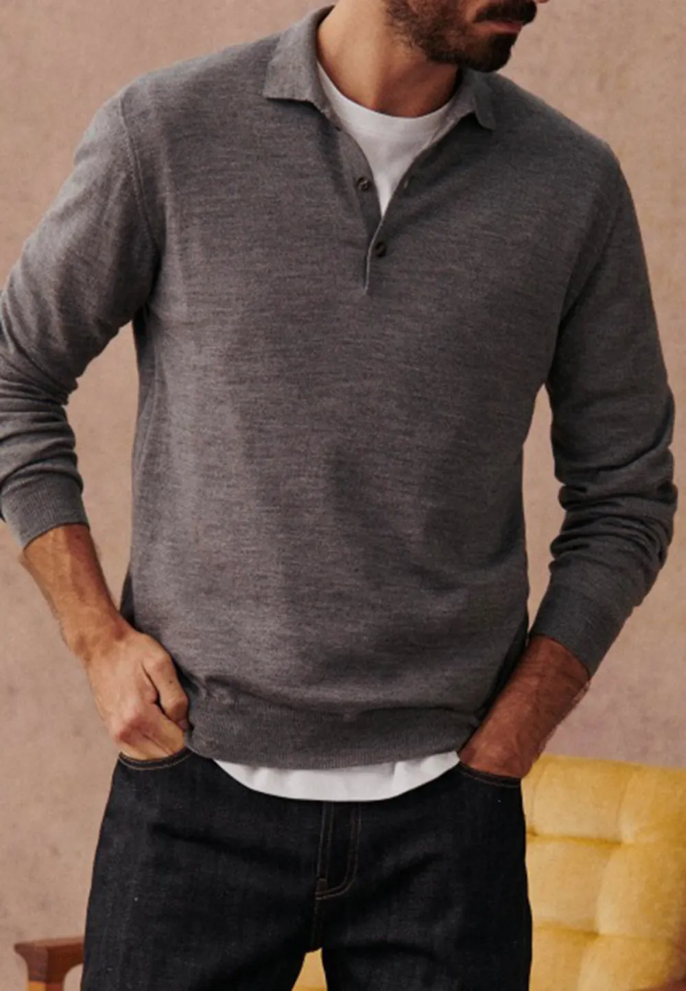 Grey Quarter-Zip Mock Neck Knit Sweater