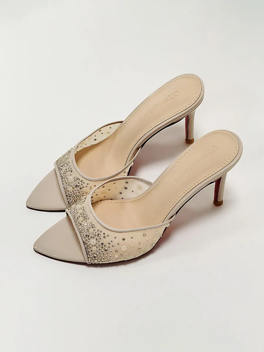 Ada Rhinestone-Embellished Stiletto Sandals