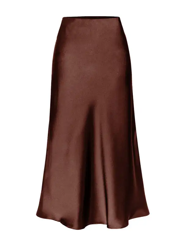 Airy Simple Satin Skirt