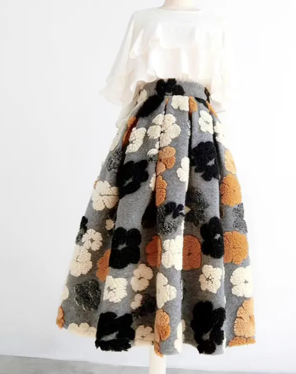Practical Comfort Embroidered High Waist Skirt
