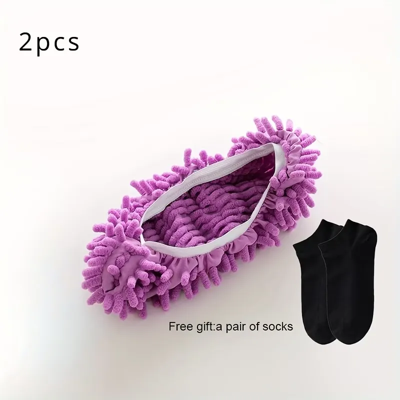 Chenille Cleaning Slippers