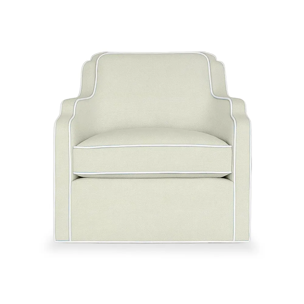 Scalloped Swivel Chair