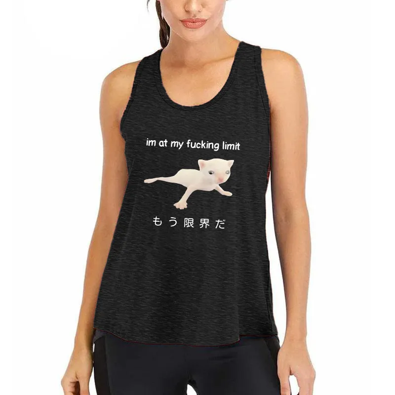 Cat Reaching Its Limit Athletic Tank