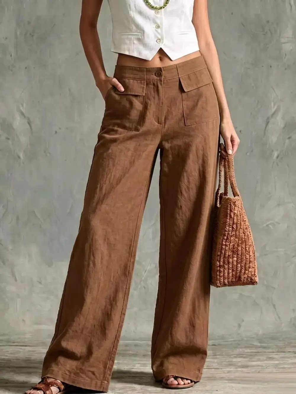 Full Size Wide Leg Pants Plus Size
