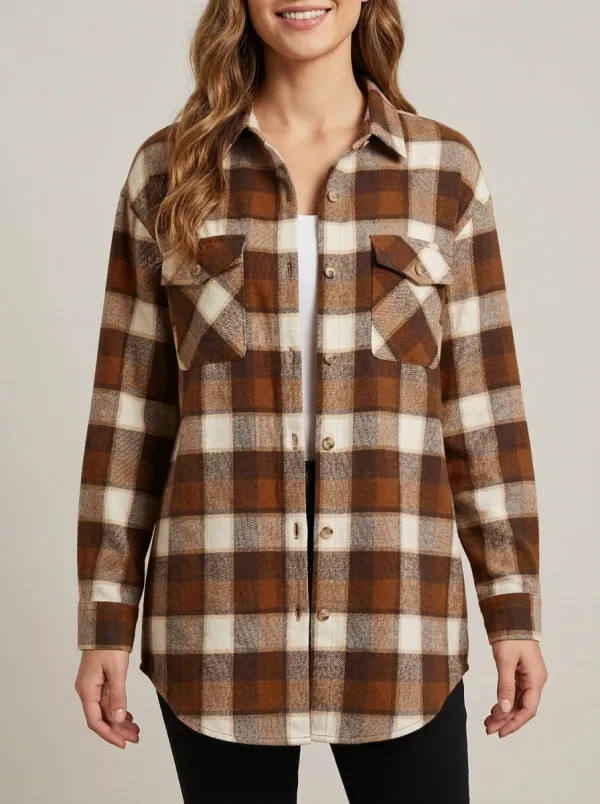 Transitional Plaid Plaid Long-Sleeve Shirt