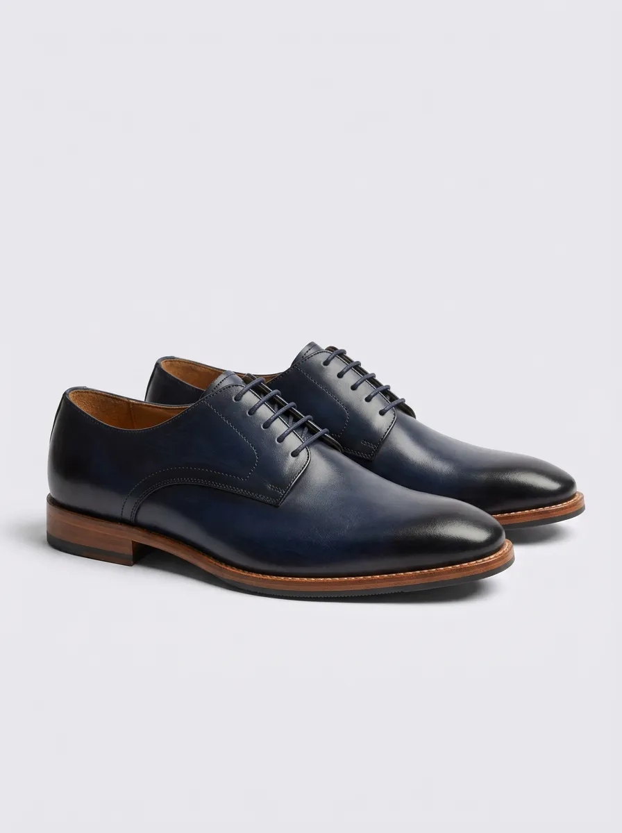 Men's Business Formal Gradient Leather Oxford Shoes