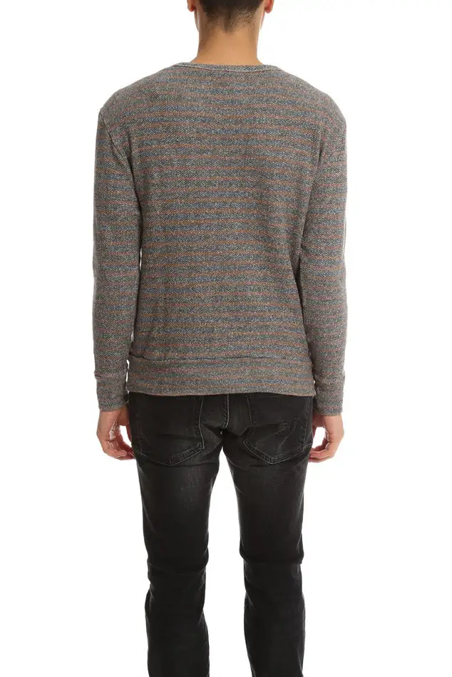 Crewneck Striped Cotton Sweater