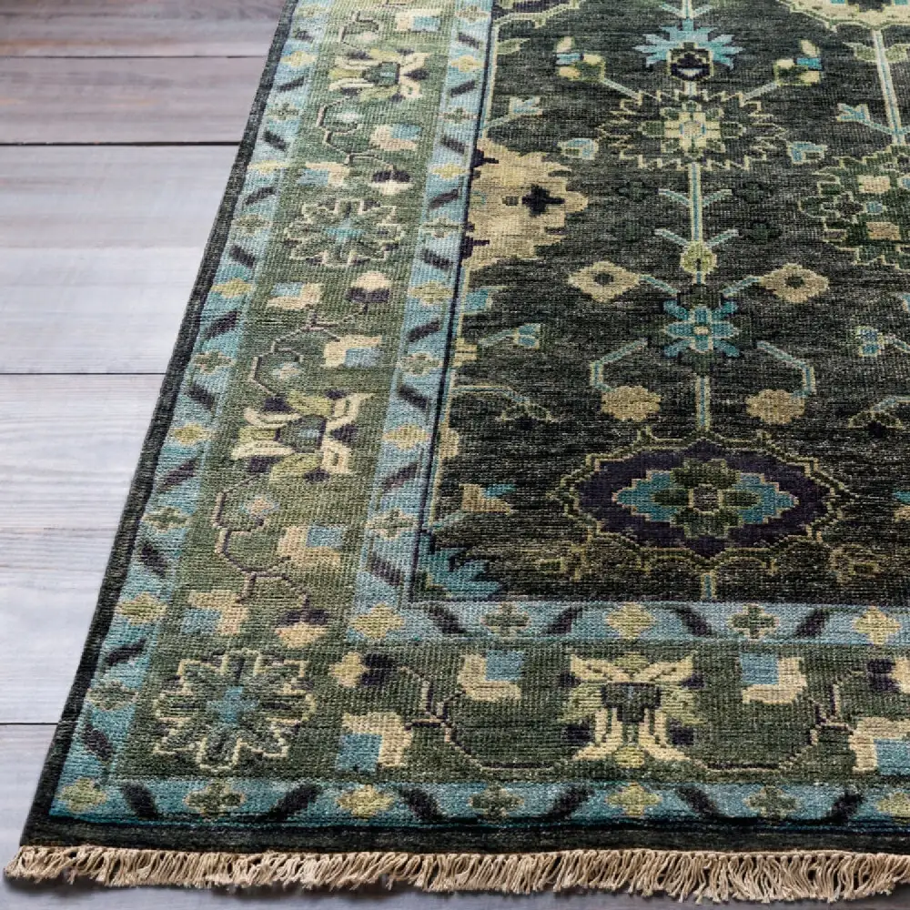Hand-Knotted Wool Boho Carpet
