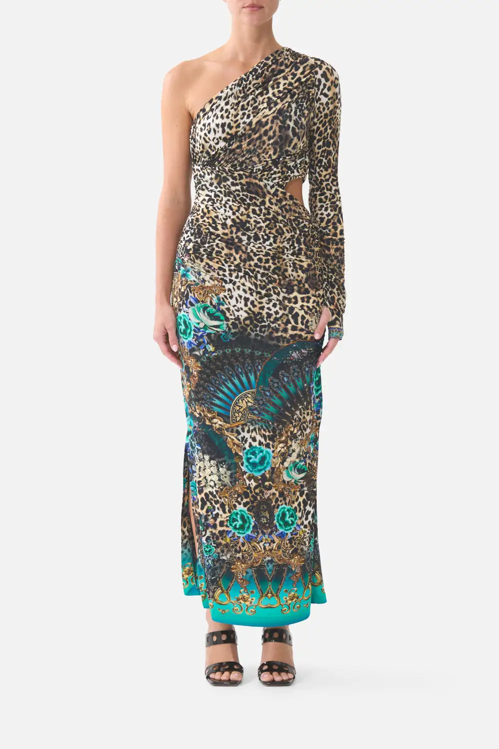 One Shoulder Jersey Cut Out Dress