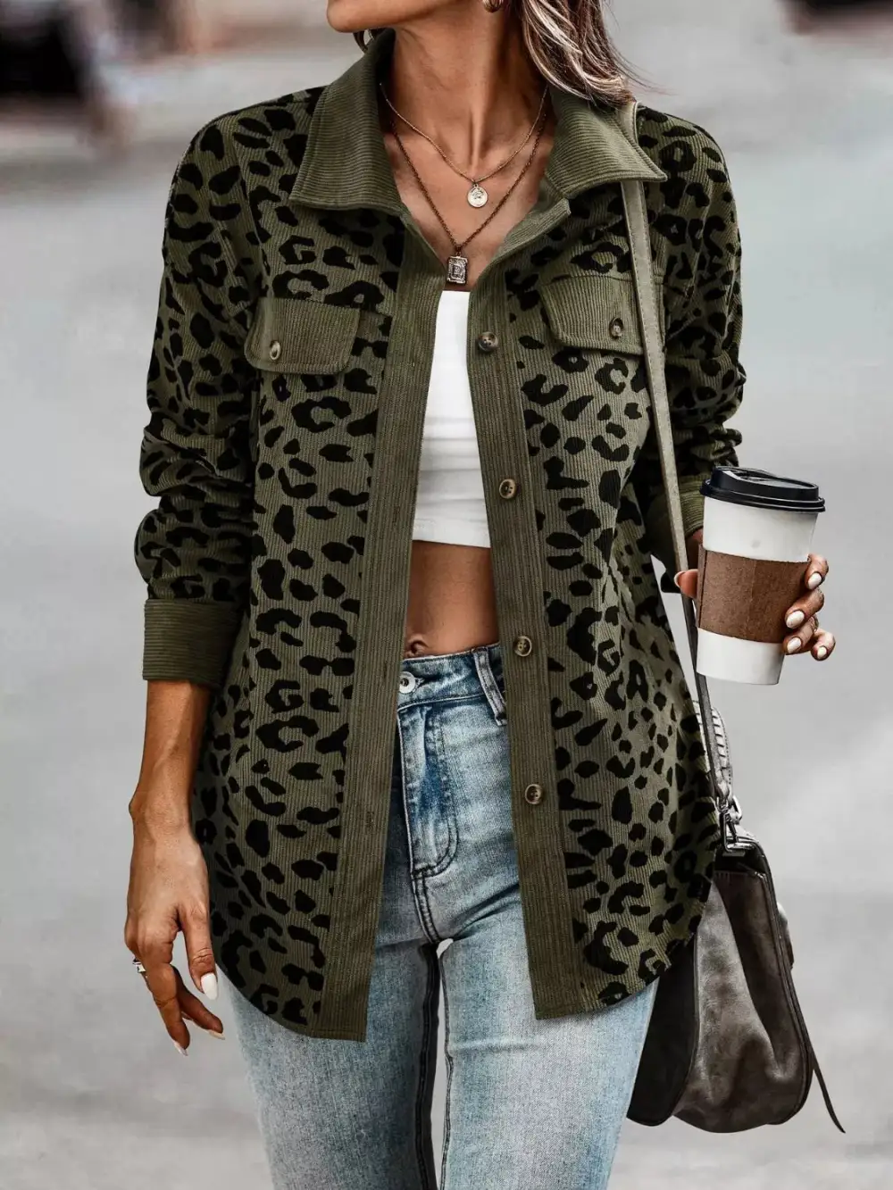 Full Size Zip Up Zebra Print Bomber Jacket