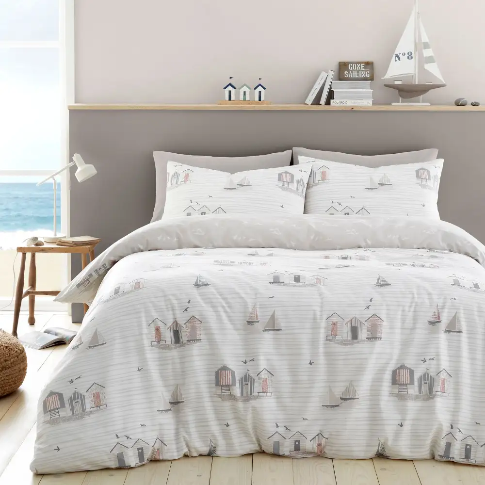 Modern Bedroom Check Polycotton Duvet Cover Set