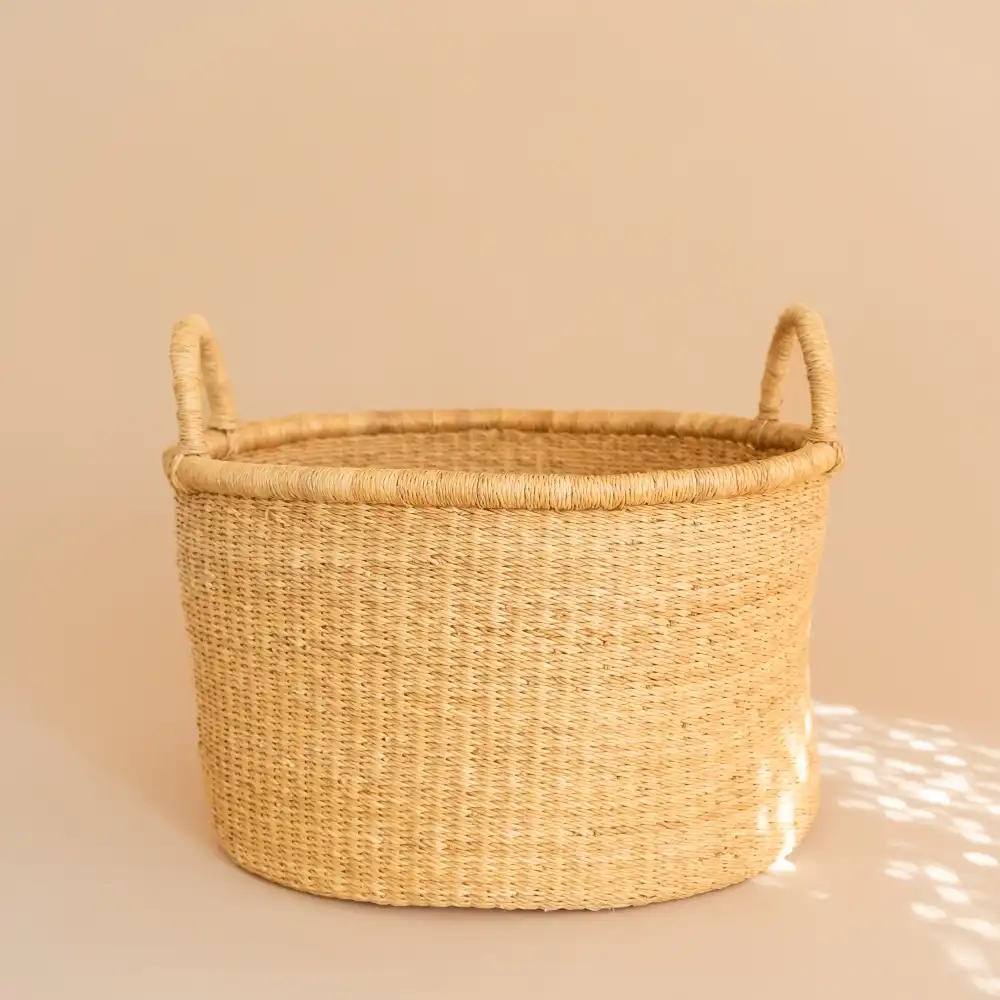 Woven Round Basket Complete