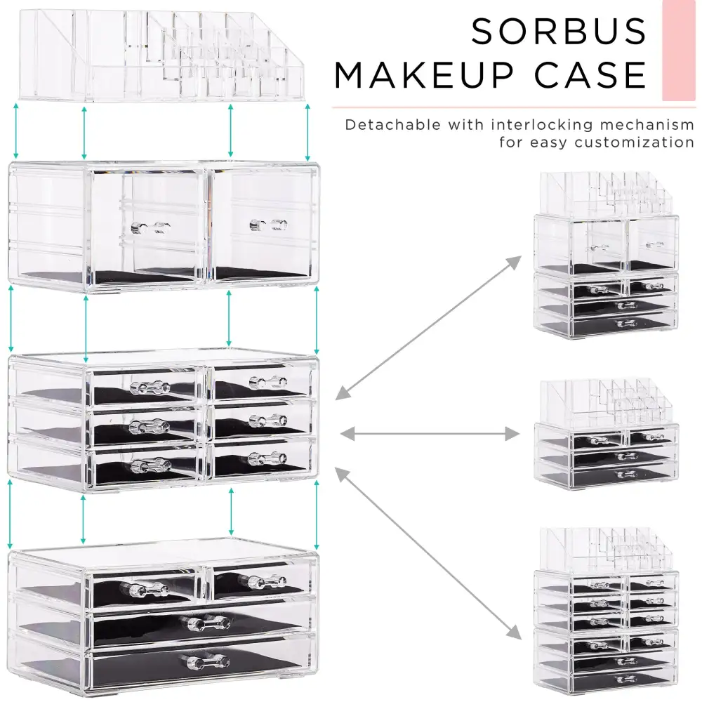 Clear Drawer Style Makeup Organizer