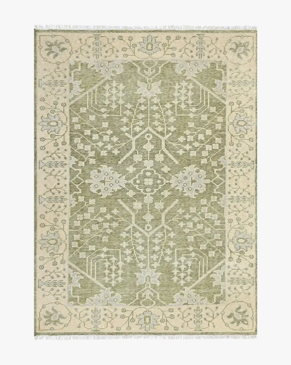 Hand-Knotted Wool Area Rug