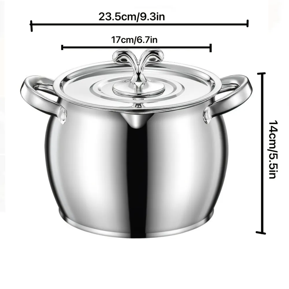 Thickened Stainless Steel Lard Pot Set, Multi-Functional Cookware for Rendering and Storing Fats
