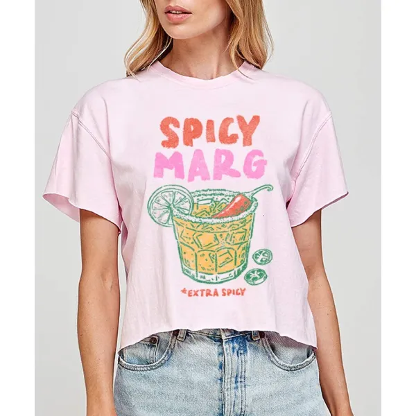 Vintage Cropped Graphic T-Shirt