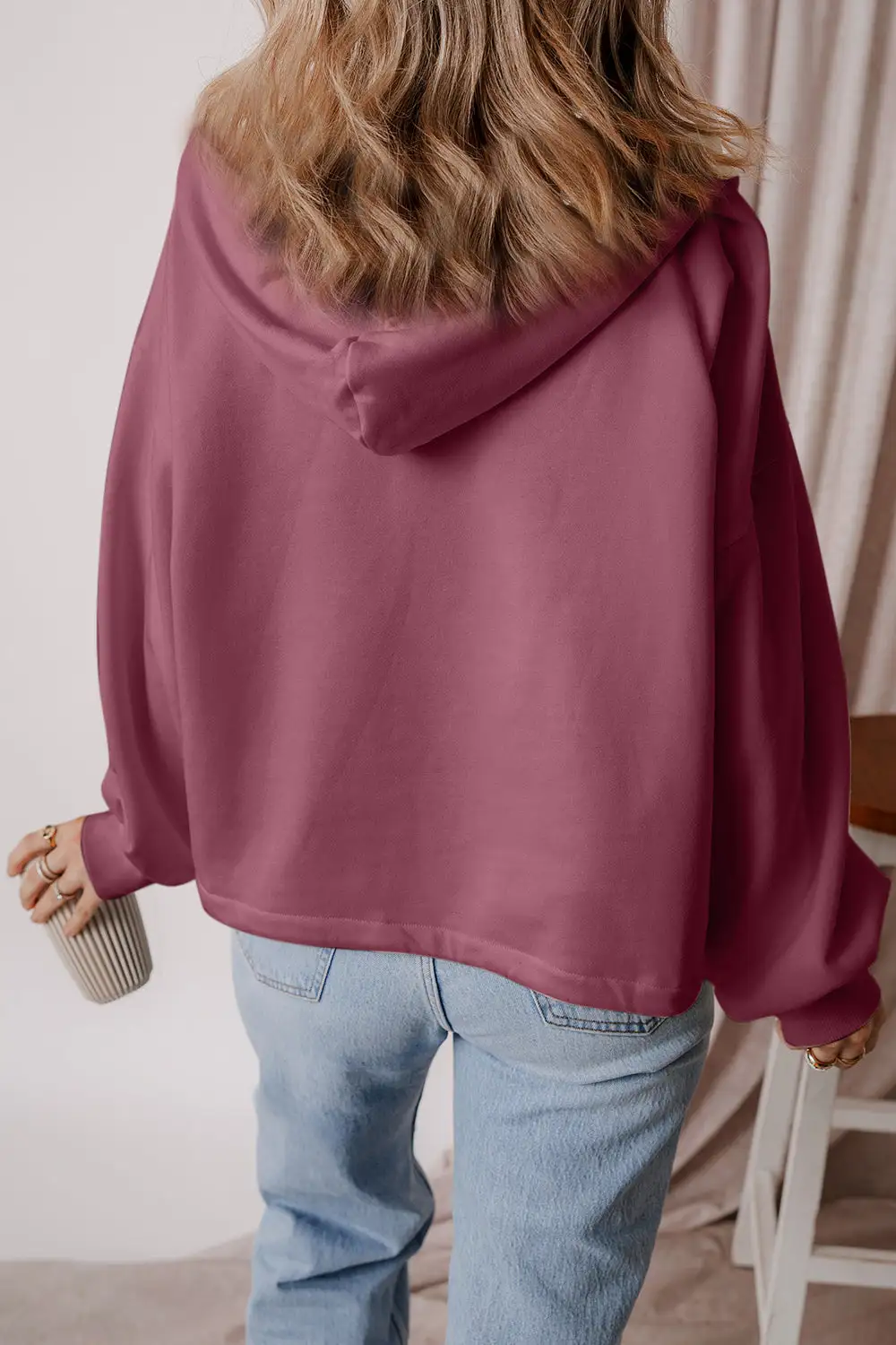 Half-Zip Pocketed Hoodie