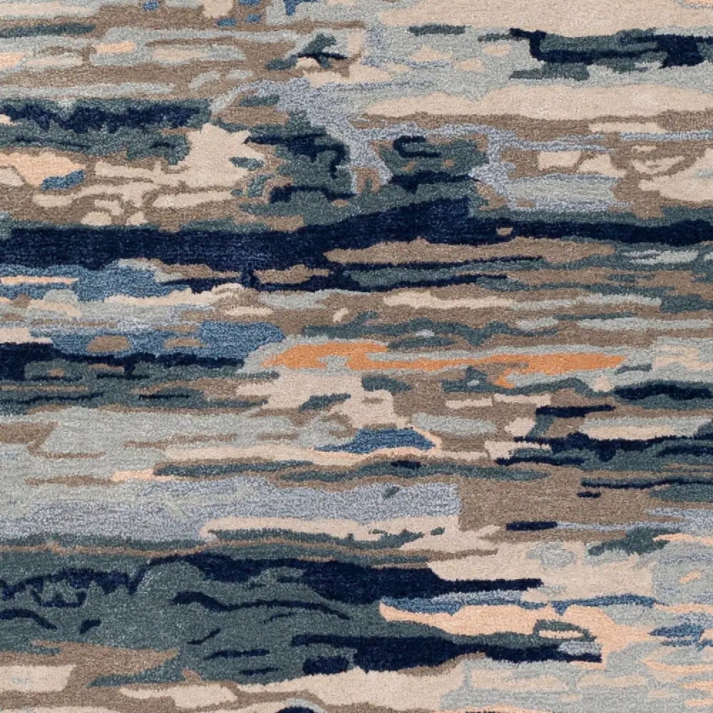 Textured Viscose Wool Blend Carpet