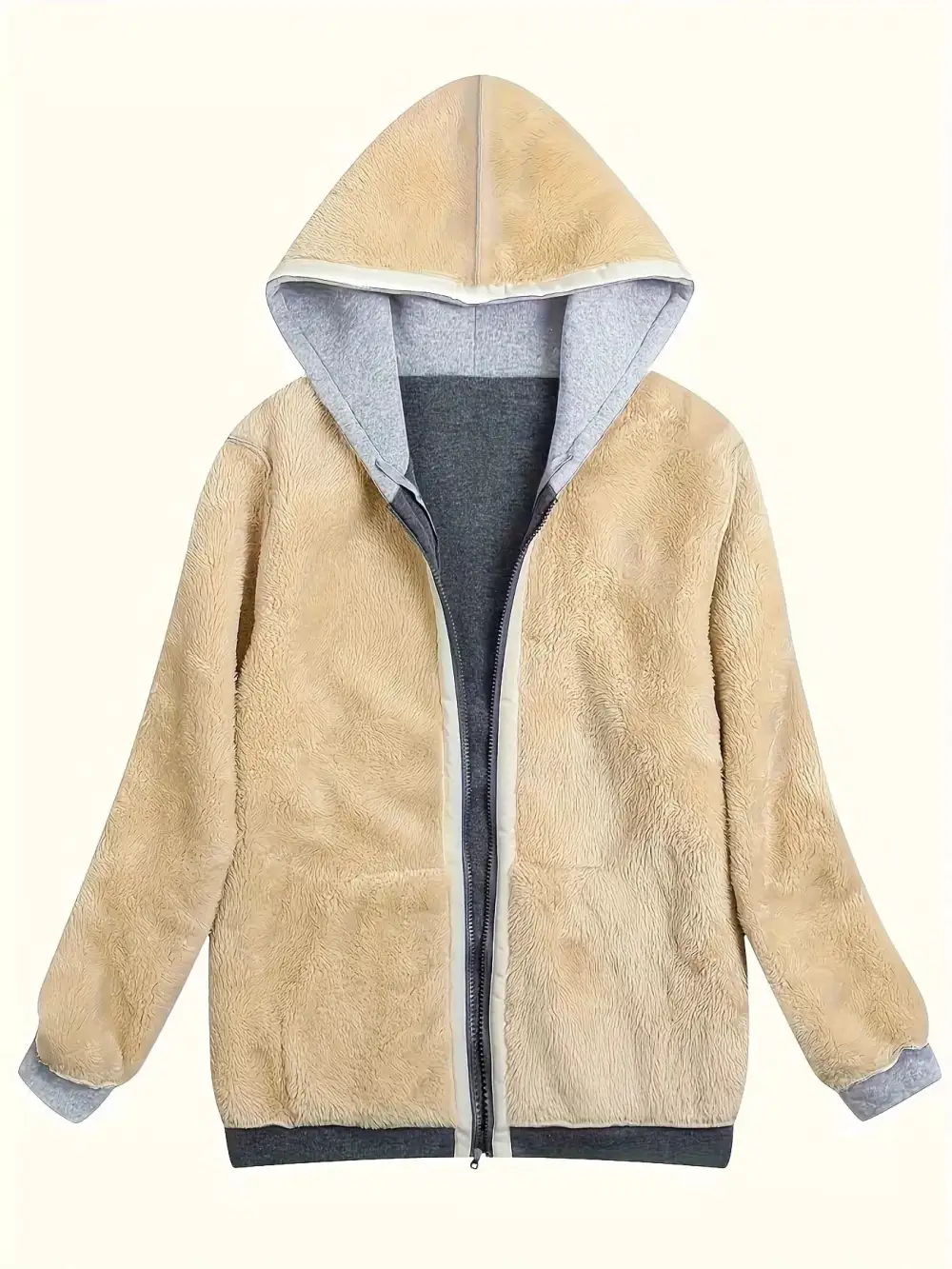 Relaxed Drawstring Pocketed Hoodie