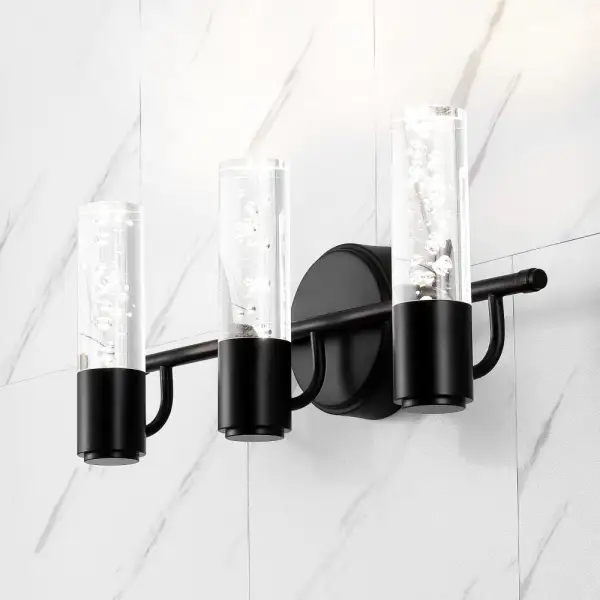 Triple-Light Minimalist Modern Bubble Acrylic Iron Integrated LED Vanity Light