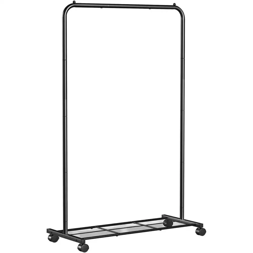 Rolling Clothes Rack With Shelf