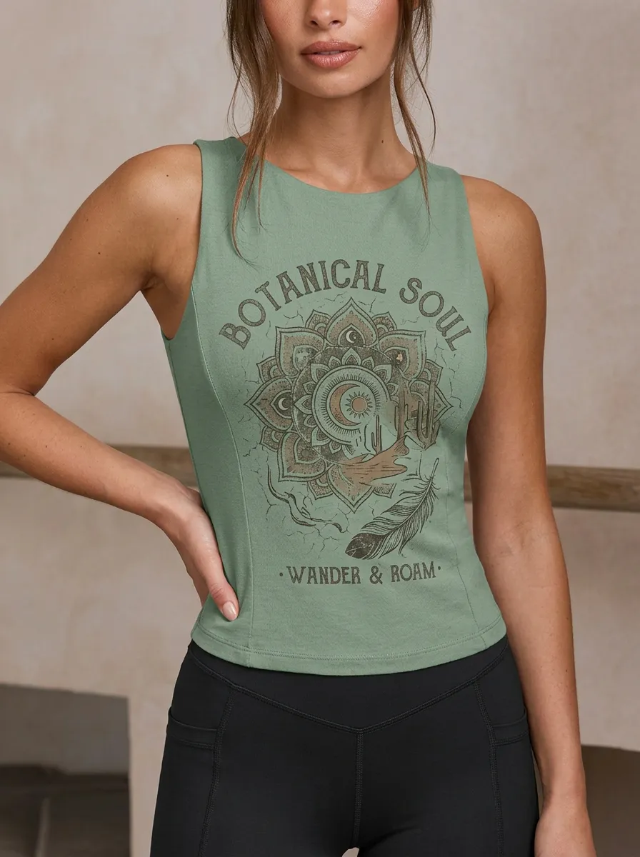 Botanical Soul Mandala Tank Top