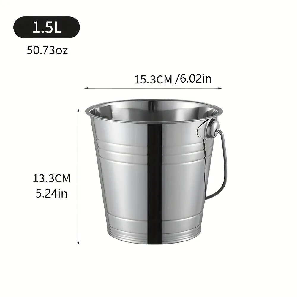 Household & Bar Stainless Steel Ice Bucket