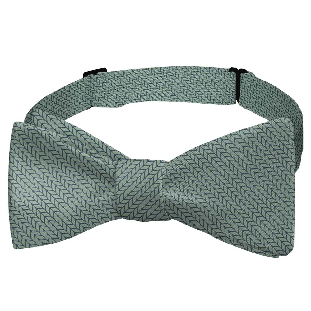 Faux Knit Pattern Bow Tie