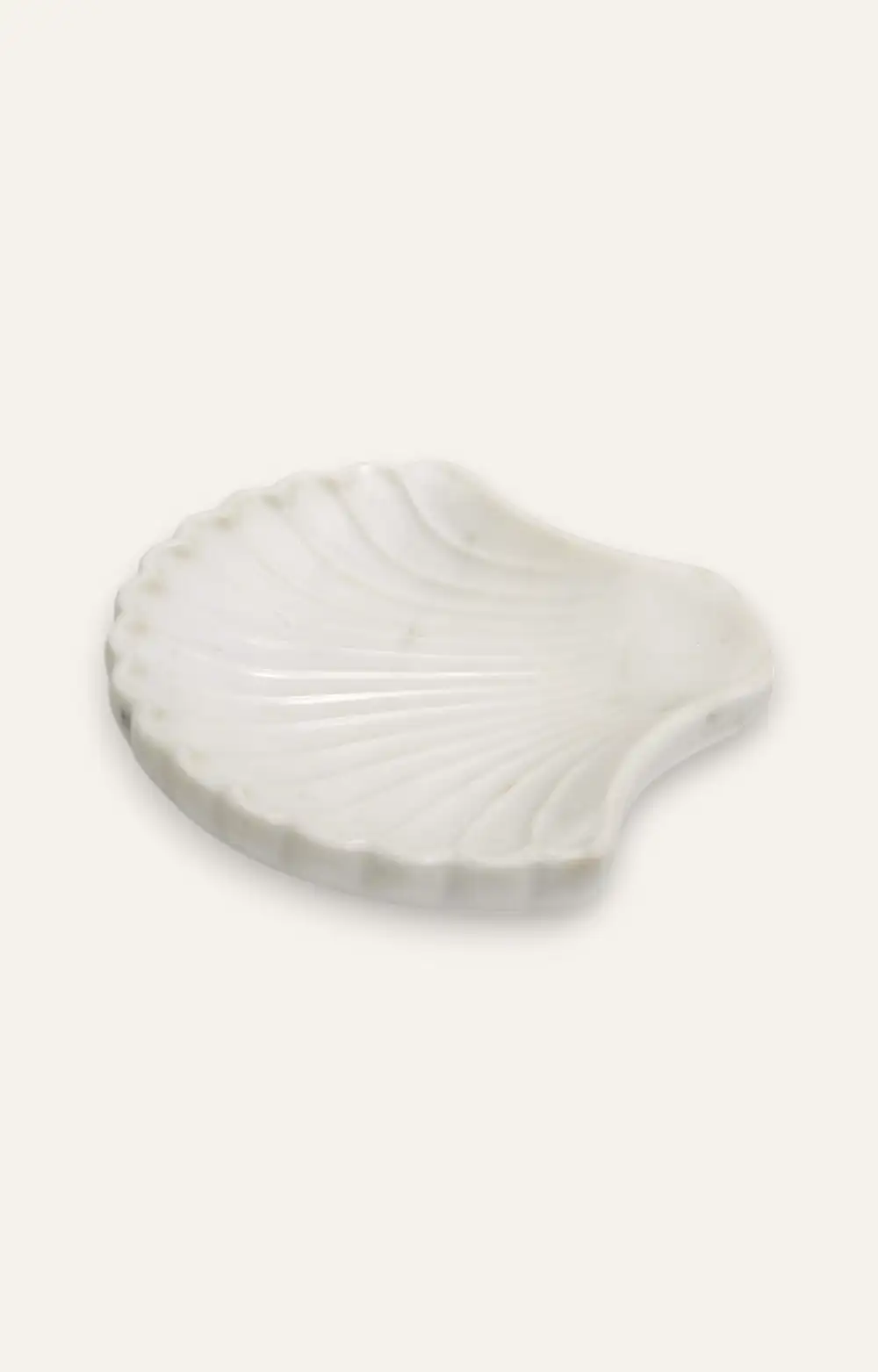 Fluted Petal Marble Serving Platter