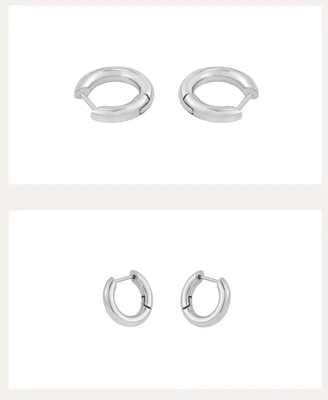 Classic Thick Hoop Earrings
