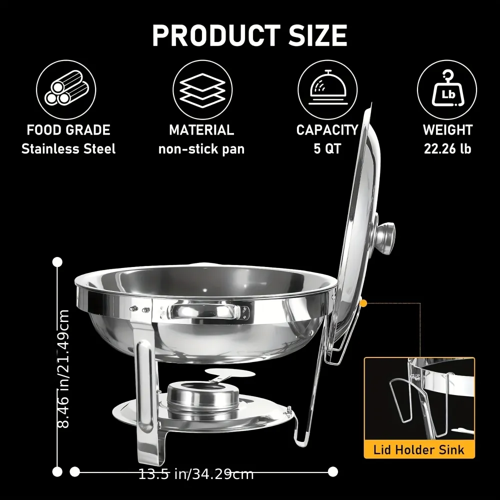Practical Stainless Steel Buffet Server Set for Professional and Home Use in Catering Events