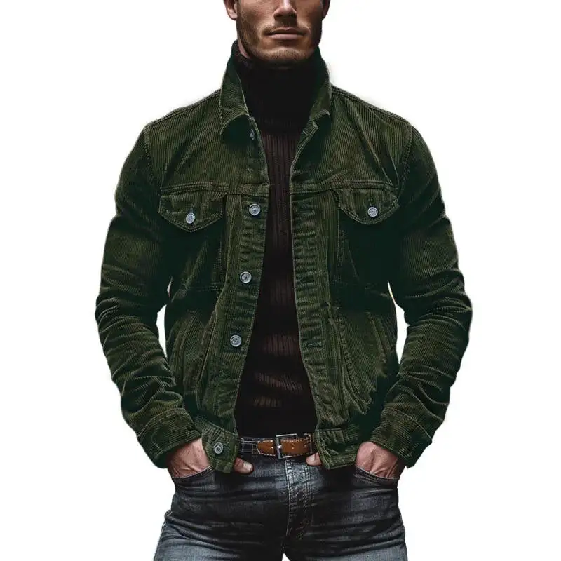 Buttoned Chore Corduroy Jacket
