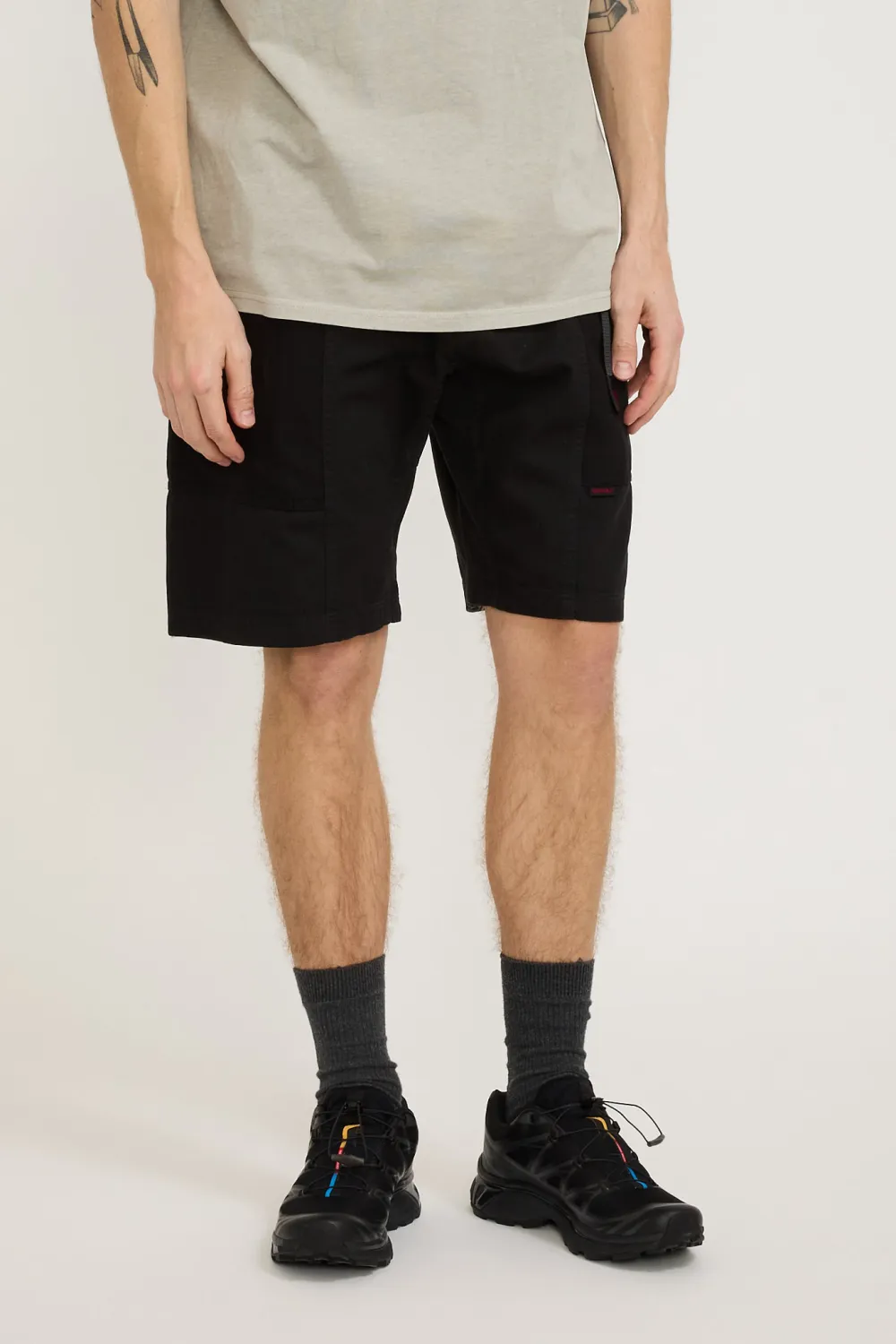 Black Straight Cut Loose Fit Shorts