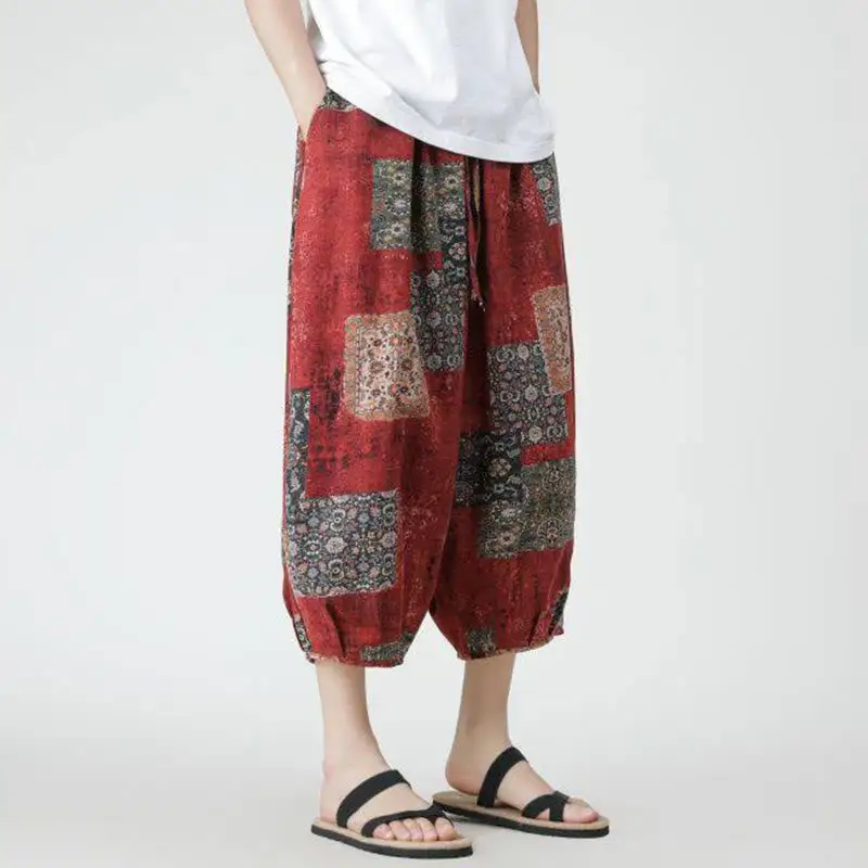 Patchwork Pocketed Pants