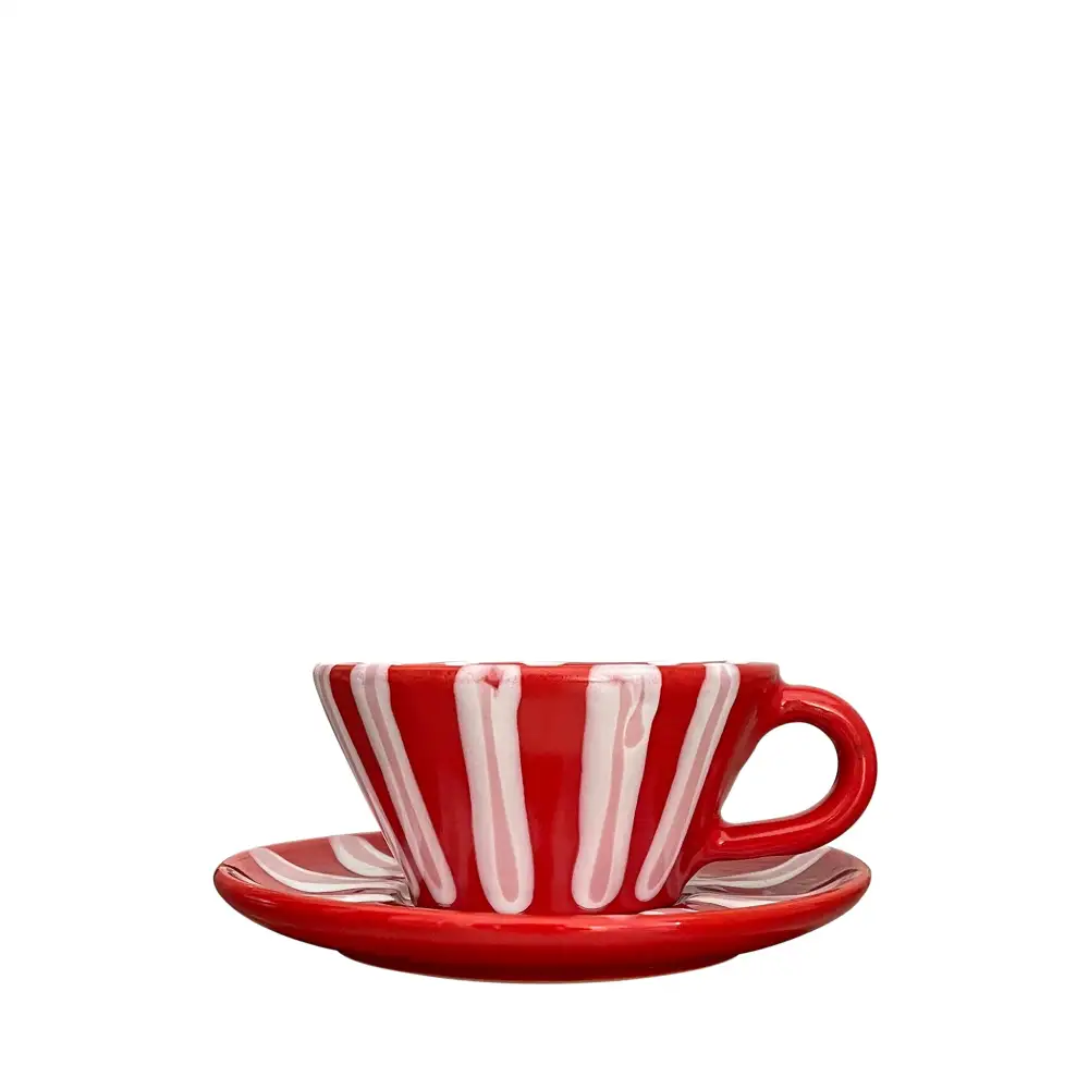 Ceramic Espresso Cup And Saucer For Coffee