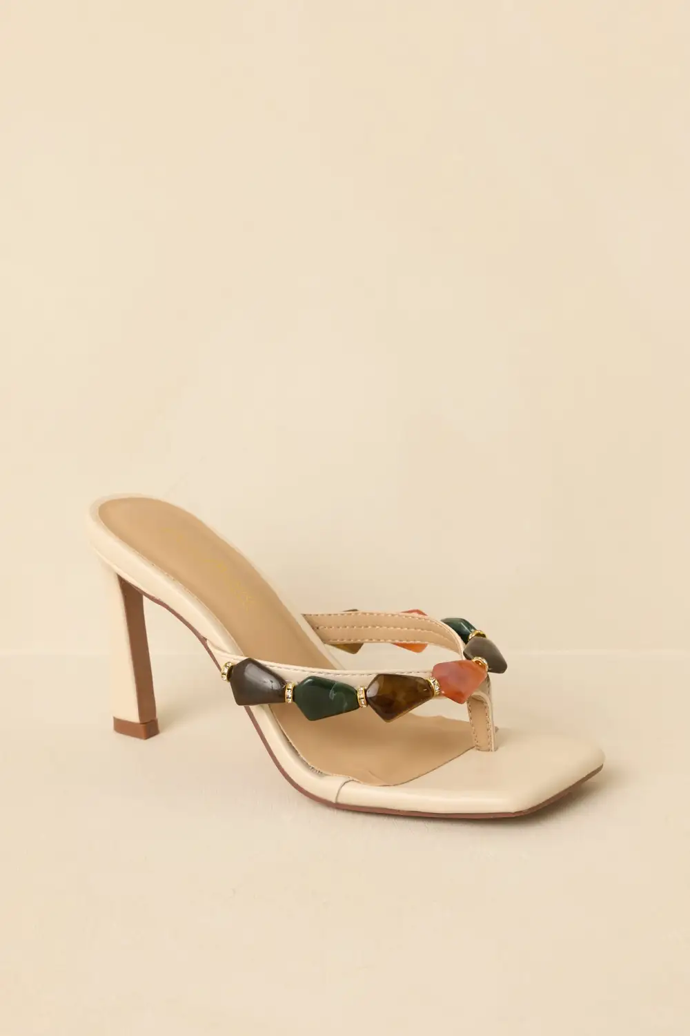 Jewel Flip-Flops High Heels