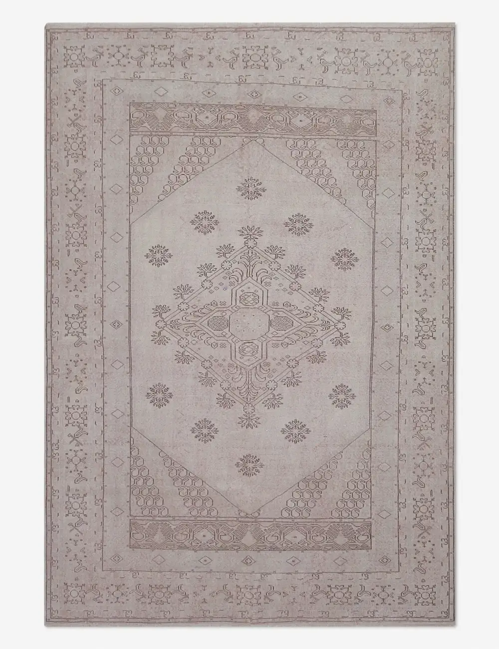 Striking Handcrafted Turkish Inspired Hand Knotted Wool Area Rug
