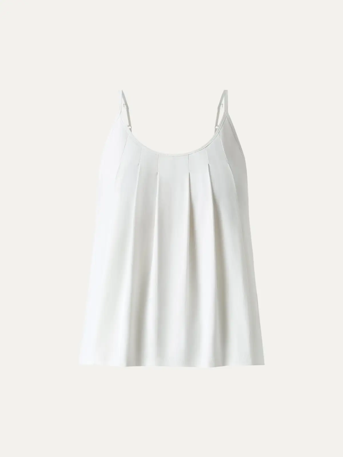 U-Neck Pleated Spaghetti Bra Tank
