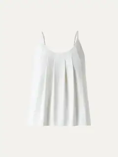 U-Neck Pleated Spaghetti Bra Tank